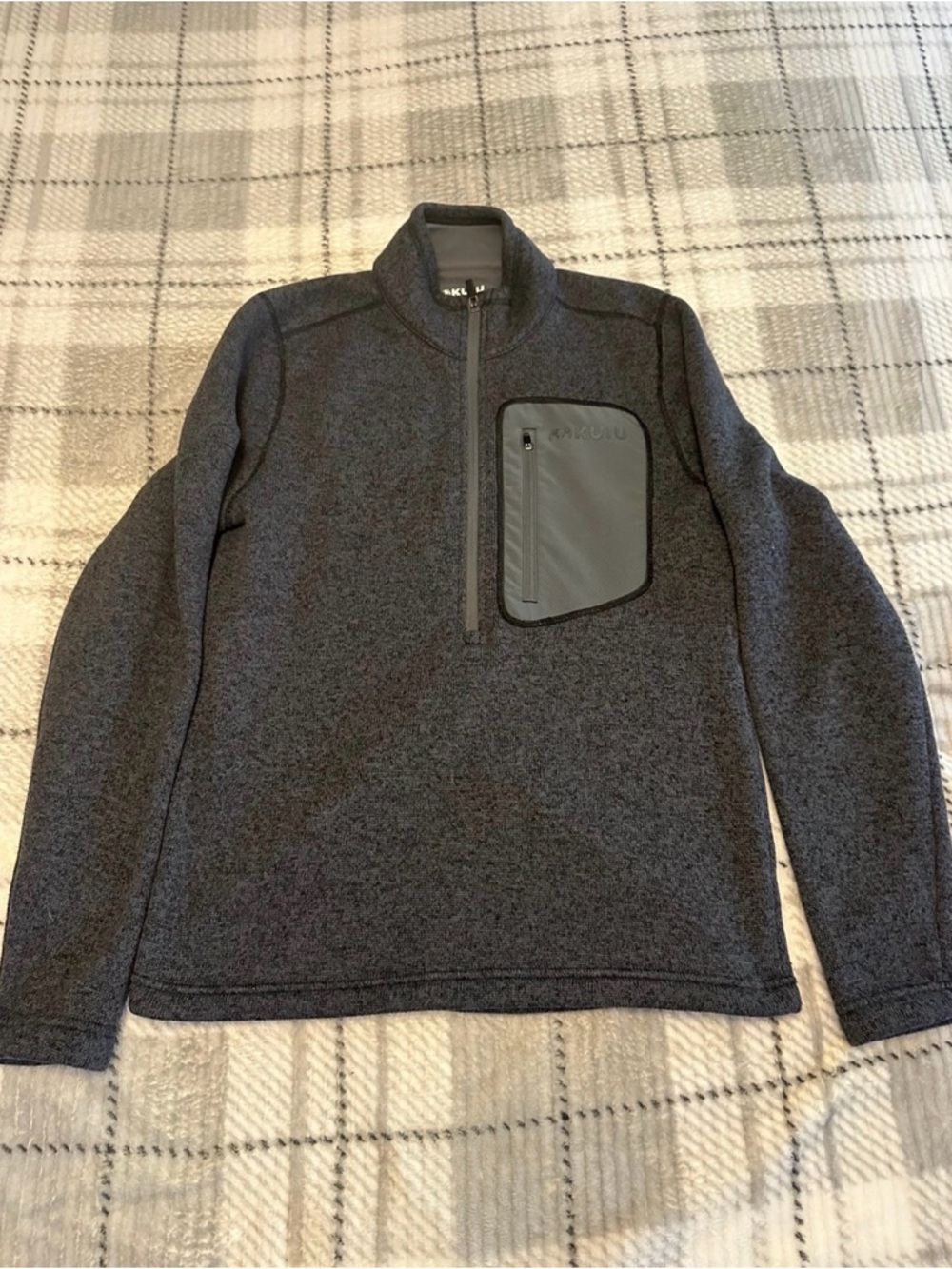 KUIU Base Camp Sweater Mens S Black Half Zip High Loft Fleece Pullover Pocket